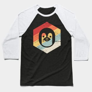 Retro 70s Penguin Baseball T-Shirt